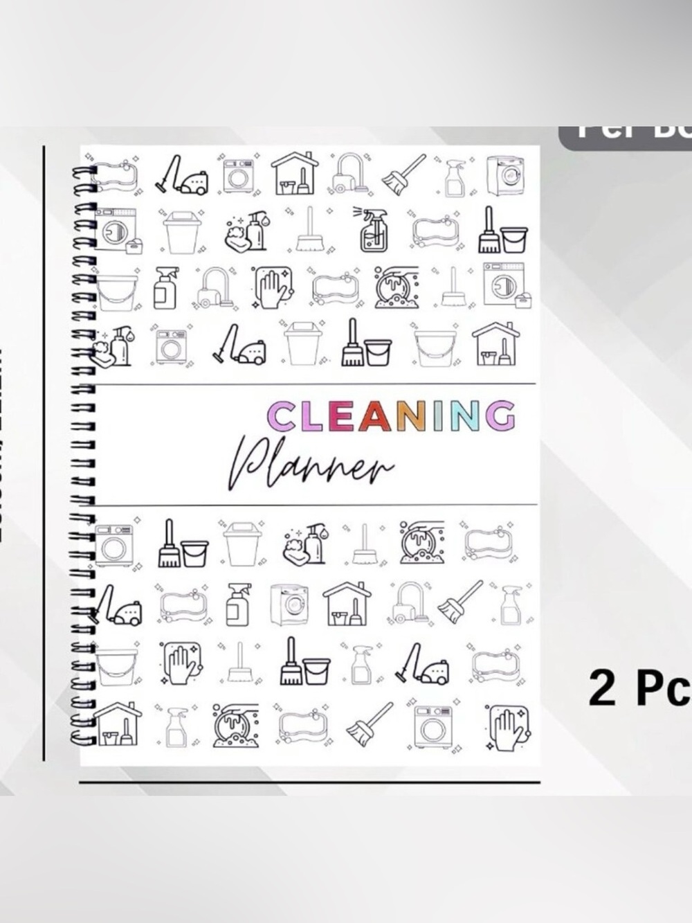 ADHD Cleaning Planners|3 Spiral Notebooks - White with Multicolor Tabs + markers - Picture 10 of 12
